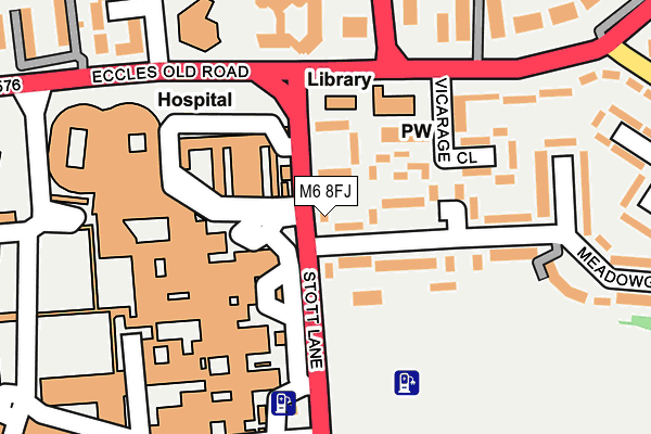 M6 8FJ map - OS OpenMap – Local (Ordnance Survey)