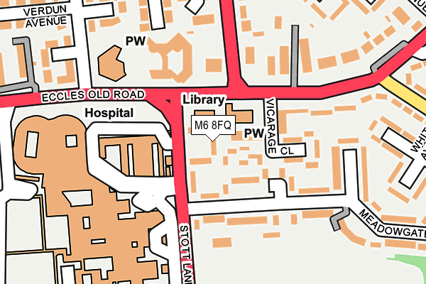 M6 8FQ map - OS OpenMap – Local (Ordnance Survey)