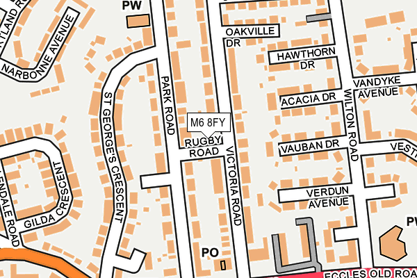 M6 8FY map - OS OpenMap – Local (Ordnance Survey)
