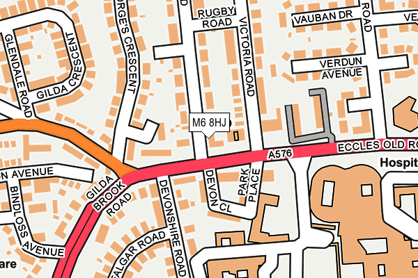 M6 8HJ map - OS OpenMap – Local (Ordnance Survey)