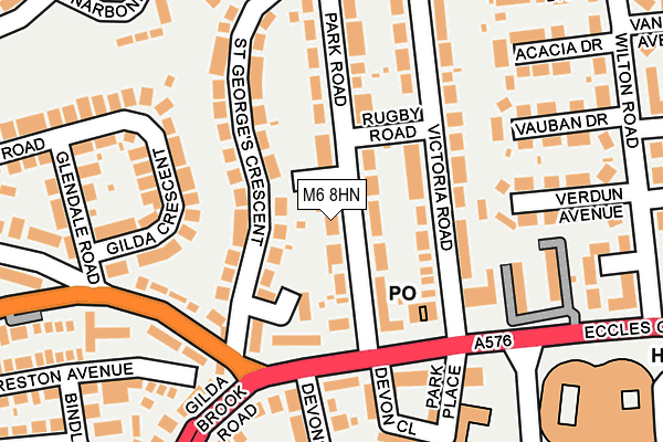 M6 8HN map - OS OpenMap – Local (Ordnance Survey)