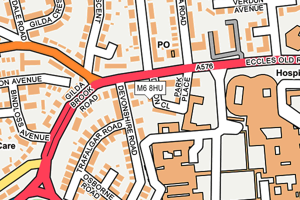 M6 8HU map - OS OpenMap – Local (Ordnance Survey)