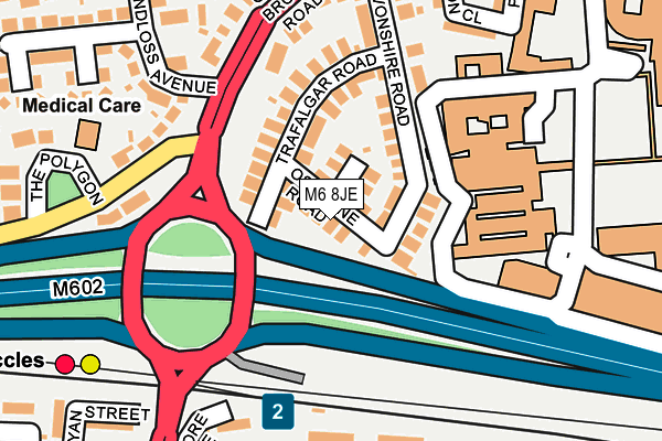 M6 8JE map - OS OpenMap – Local (Ordnance Survey)