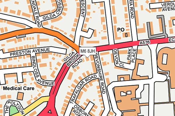 M6 8JH map - OS OpenMap – Local (Ordnance Survey)