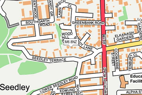 M6 8NZ map - OS OpenMap – Local (Ordnance Survey)