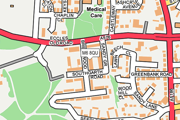 M6 8QU map - OS OpenMap – Local (Ordnance Survey)