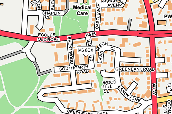 M6 8QX map - OS OpenMap – Local (Ordnance Survey)