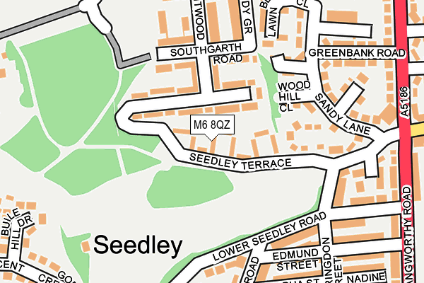 M6 8QZ map - OS OpenMap – Local (Ordnance Survey)