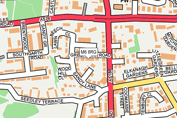 M6 8RG map - OS OpenMap – Local (Ordnance Survey)