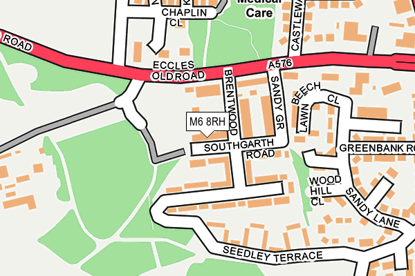 M6 8RH map - OS OpenMap – Local (Ordnance Survey)