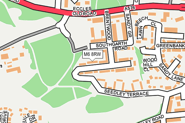 M6 8RW map - OS OpenMap – Local (Ordnance Survey)