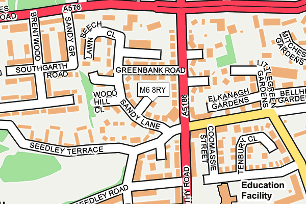 M6 8RY map - OS OpenMap – Local (Ordnance Survey)