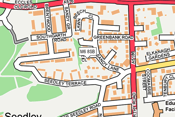 M6 8SB map - OS OpenMap – Local (Ordnance Survey)