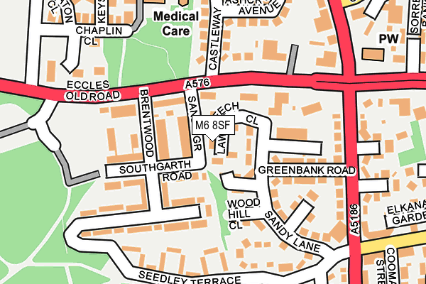 M6 8SF map - OS OpenMap – Local (Ordnance Survey)