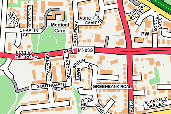 M6 8SG map - OS OpenMap – Local (Ordnance Survey)