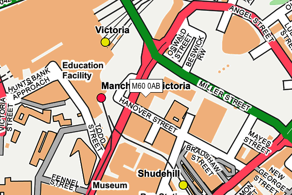 M60 0AB map - OS OpenMap – Local (Ordnance Survey)