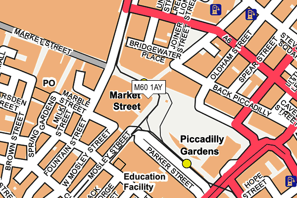 M60 1AY map - OS OpenMap – Local (Ordnance Survey)