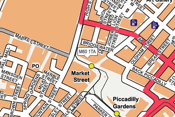 M60 1TA map - OS OpenMap – Local (Ordnance Survey)