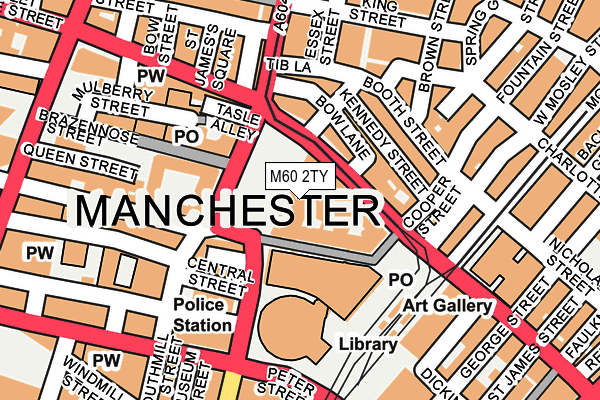 M60 2TY map - OS OpenMap – Local (Ordnance Survey)