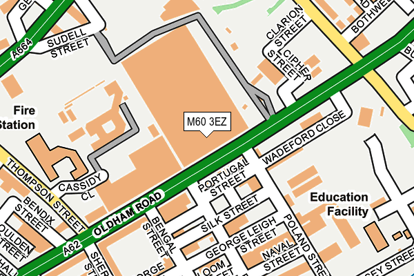 M60 3EZ map - OS OpenMap – Local (Ordnance Survey)