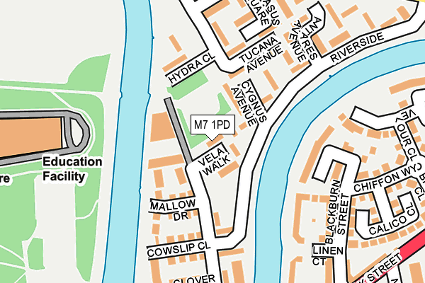 M7 1PD map - OS OpenMap – Local (Ordnance Survey)