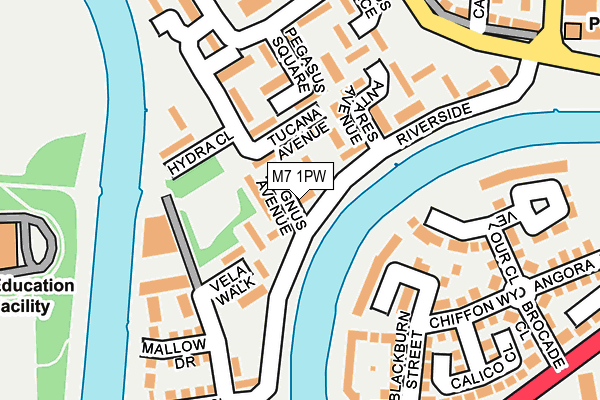 M7 1PW map - OS OpenMap – Local (Ordnance Survey)