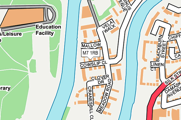 M7 1RB map - OS OpenMap – Local (Ordnance Survey)