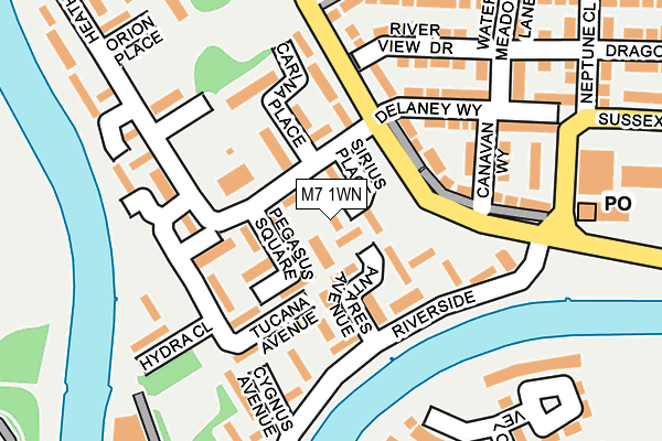 M7 1WN map - OS OpenMap – Local (Ordnance Survey)