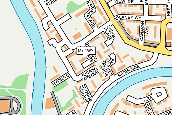 M7 1WY map - OS OpenMap – Local (Ordnance Survey)