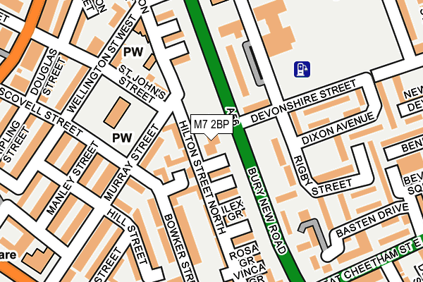 M7 2BP map - OS OpenMap – Local (Ordnance Survey)