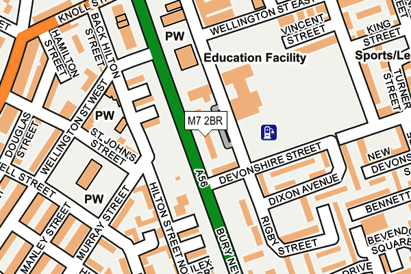 M7 2BR map - OS OpenMap – Local (Ordnance Survey)