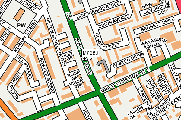 M7 2BU map - OS OpenMap – Local (Ordnance Survey)