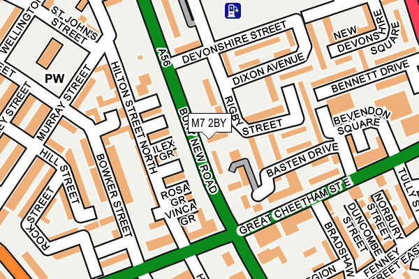 M7 2BY map - OS OpenMap – Local (Ordnance Survey)