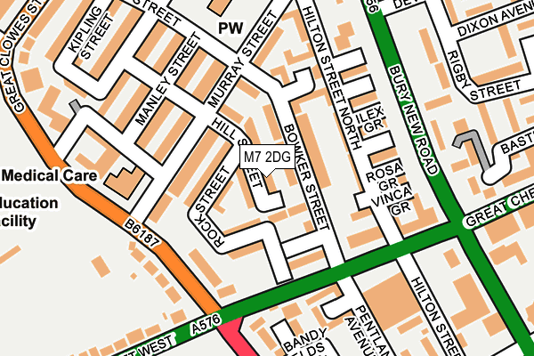 M7 2DG map - OS OpenMap – Local (Ordnance Survey)