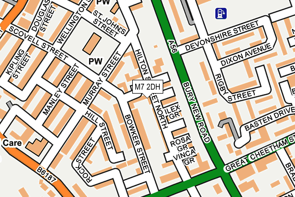 M7 2DH map - OS OpenMap – Local (Ordnance Survey)