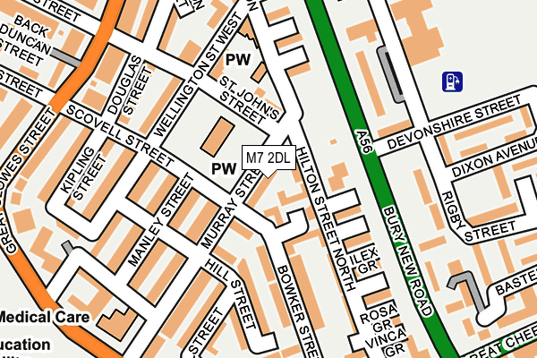 M7 2DL map - OS OpenMap – Local (Ordnance Survey)