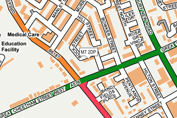 M7 2DP map - OS OpenMap – Local (Ordnance Survey)