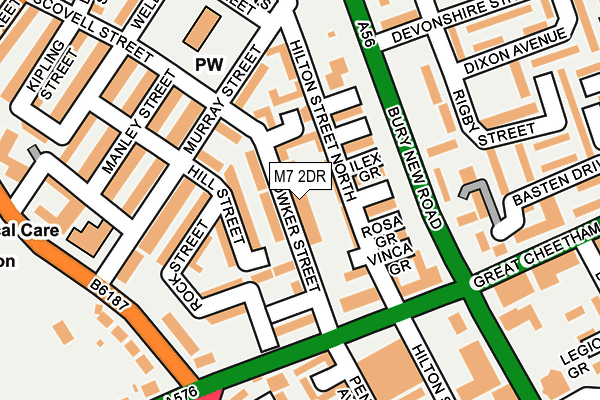 M7 2DR map - OS OpenMap – Local (Ordnance Survey)