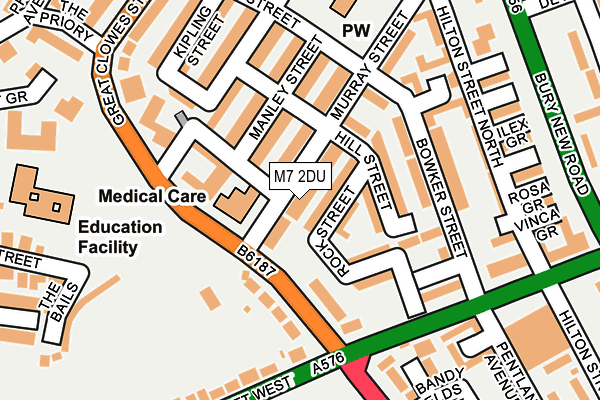 M7 2DU map - OS OpenMap – Local (Ordnance Survey)