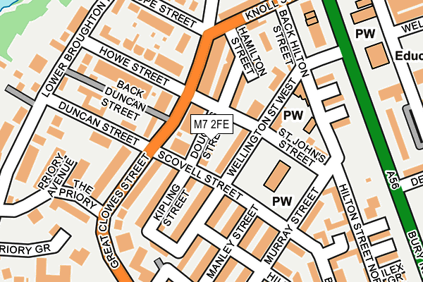M7 2FE map - OS OpenMap – Local (Ordnance Survey)