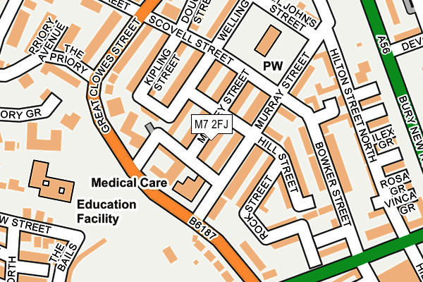 M7 2FJ map - OS OpenMap – Local (Ordnance Survey)