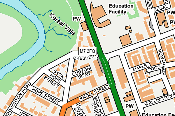 M7 2FQ map - OS OpenMap – Local (Ordnance Survey)