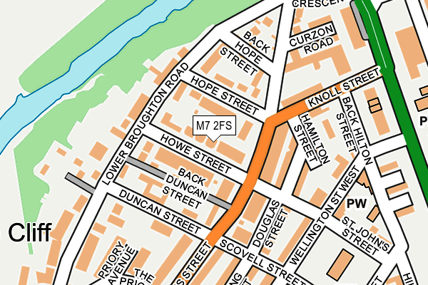 M7 2FS map - OS OpenMap – Local (Ordnance Survey)