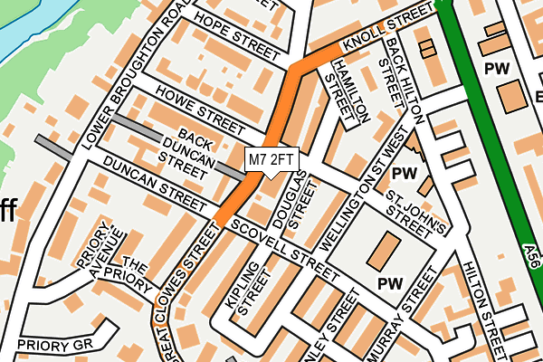 M7 2FT map - OS OpenMap – Local (Ordnance Survey)