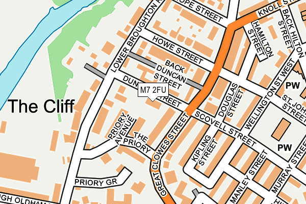 M7 2FU map - OS OpenMap – Local (Ordnance Survey)