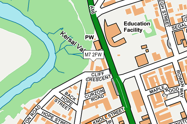 M7 2FW map - OS OpenMap – Local (Ordnance Survey)