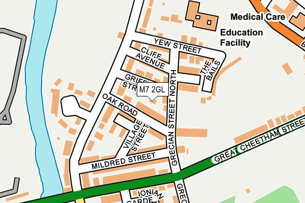 M7 2GL map - OS OpenMap – Local (Ordnance Survey)