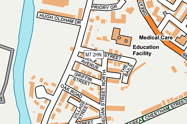 M7 2HN map - OS OpenMap – Local (Ordnance Survey)