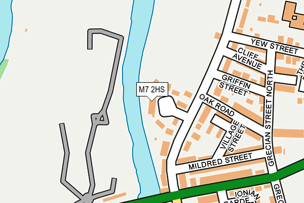 M7 2HS map - OS OpenMap – Local (Ordnance Survey)