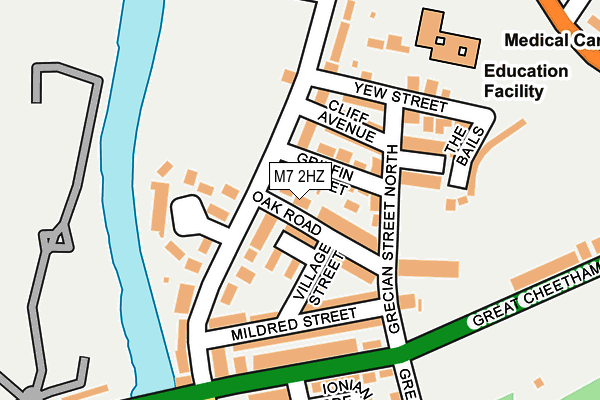 M7 2HZ map - OS OpenMap – Local (Ordnance Survey)